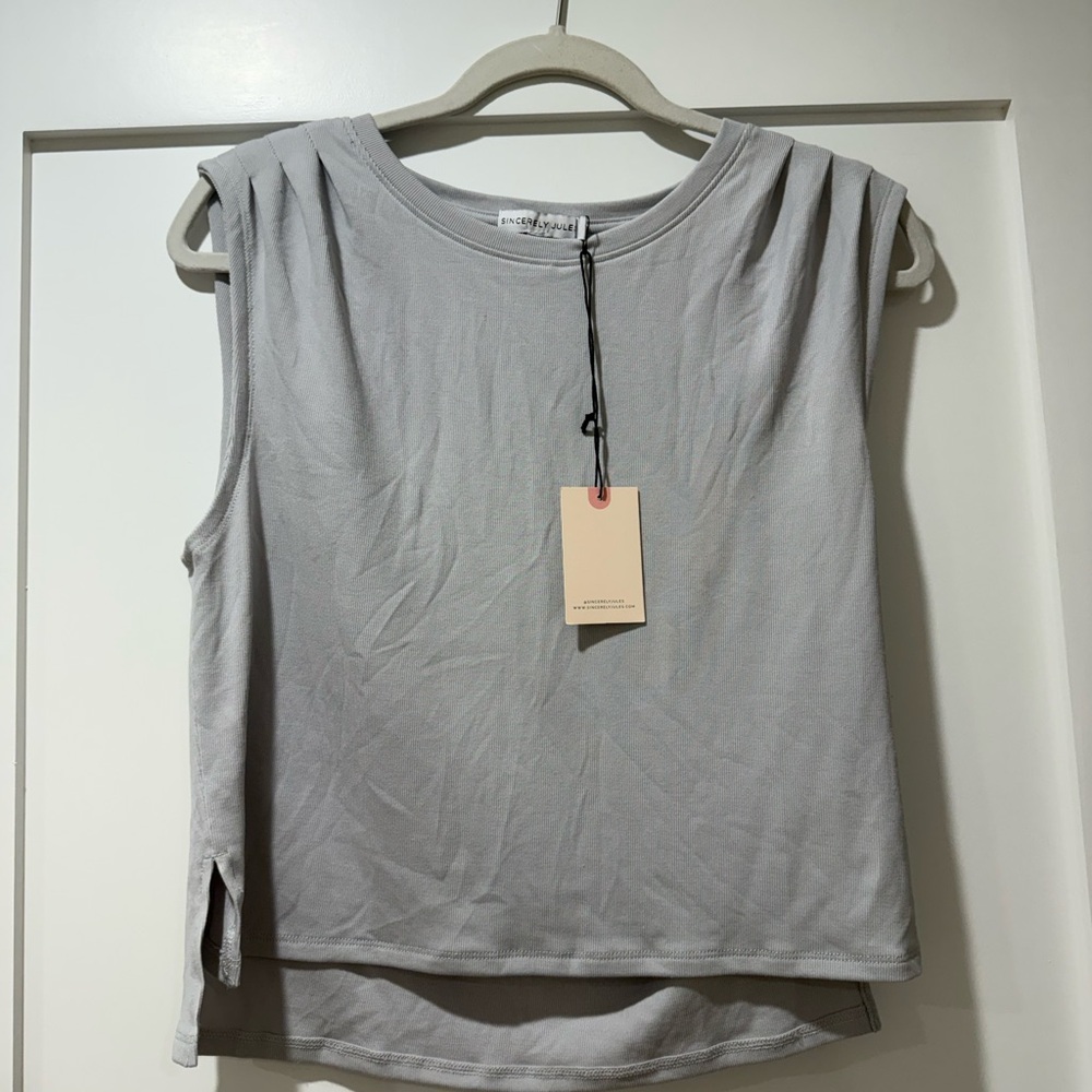 Gray Sleeveless Top